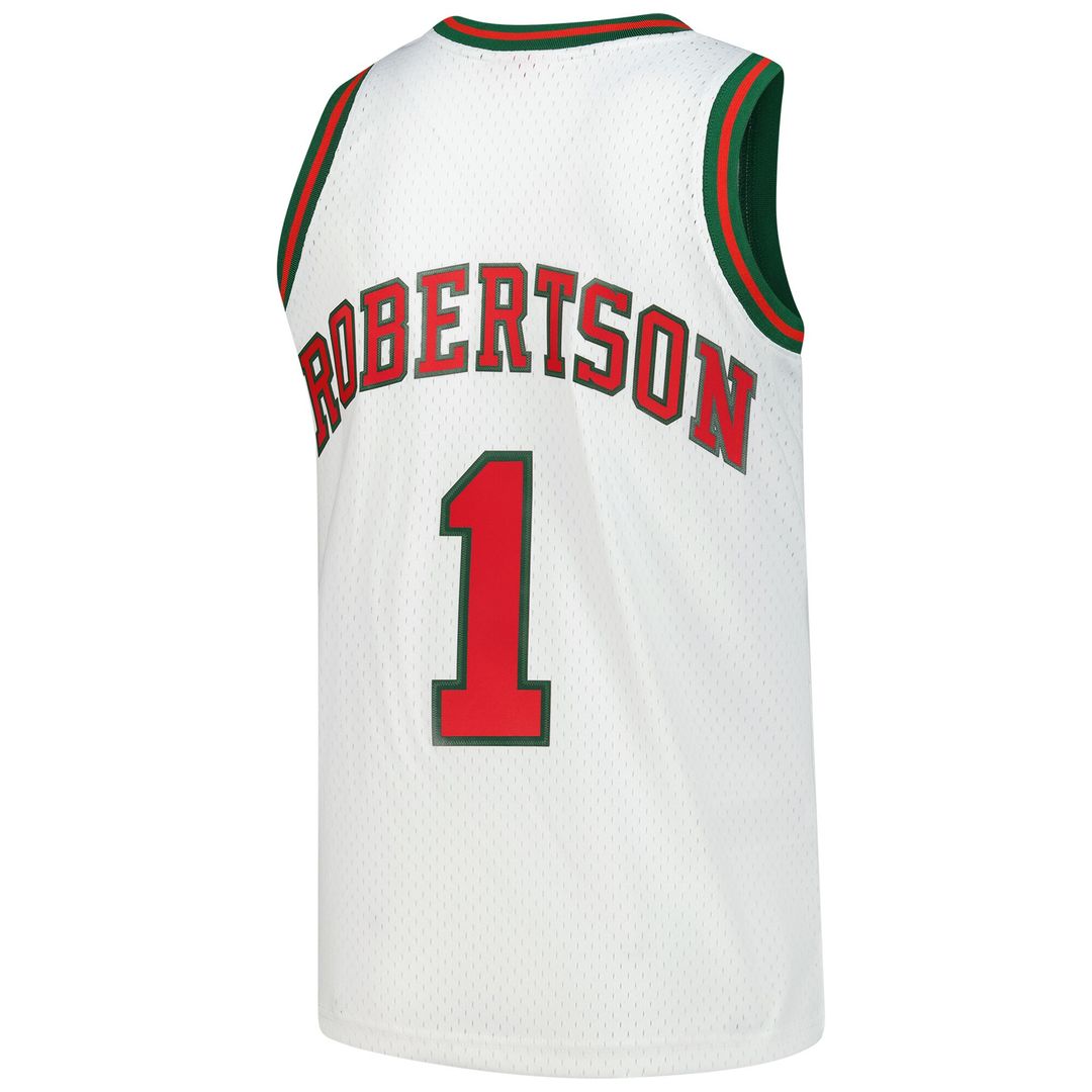 Milwaukee Bucks Oscar Robertson Mitchell & Ness Hardwood Classics Swingman Jersey - White