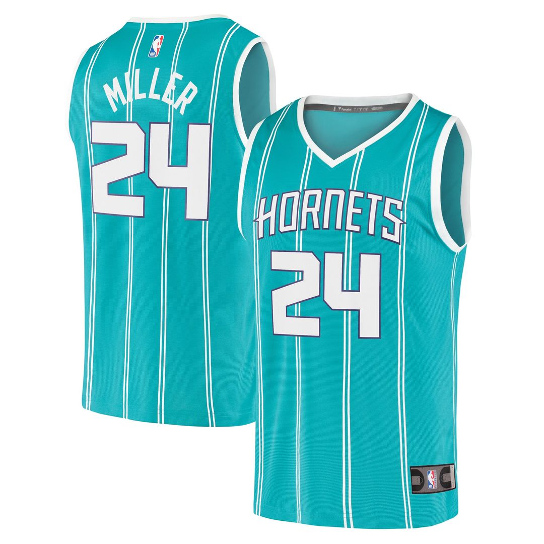 Charlotte Hornets Brandon Miller Fanatics Fast Break Replica Jersey - Icon Edition - Teal