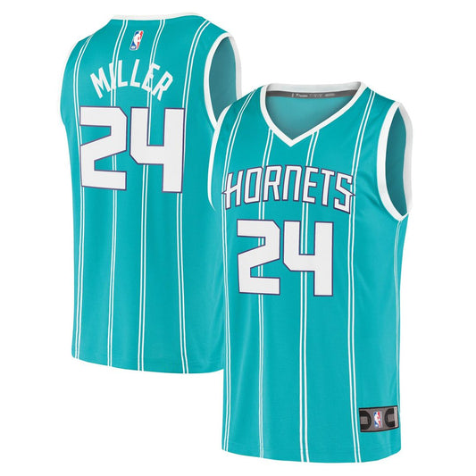 Charlotte Hornets Brandon Miller Fanatics Fast Break Replica Jersey - Icon Edition - Teal