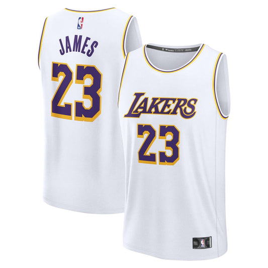 Los Angeles Lakers LeBron James Fanatics Fast Break Replica Player Jersey - Association Edition - White