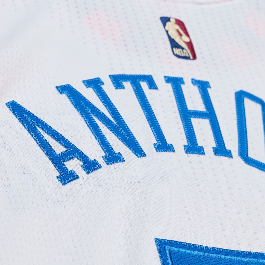 New York Knicks Carmelo Anthony Mitchell & Ness 2015 - 16 Hardwood Classics Authentic Jersey - White