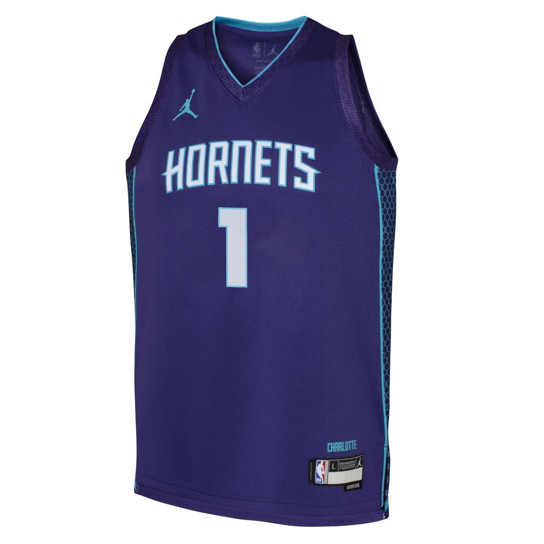 Charlotte Hornets LaMelo Ball Jordan Brand Youth Swingman Jersey - Statement Edition - Purple