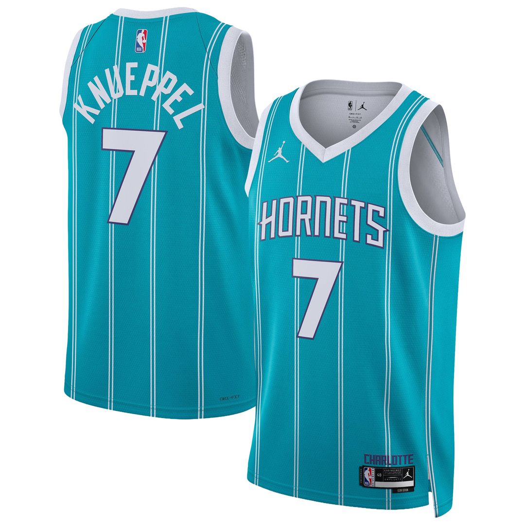 Charlotte Hornets Kon Knueppel Jordan Brand Unisex Swingman Jersey - Icon Edition - Teal