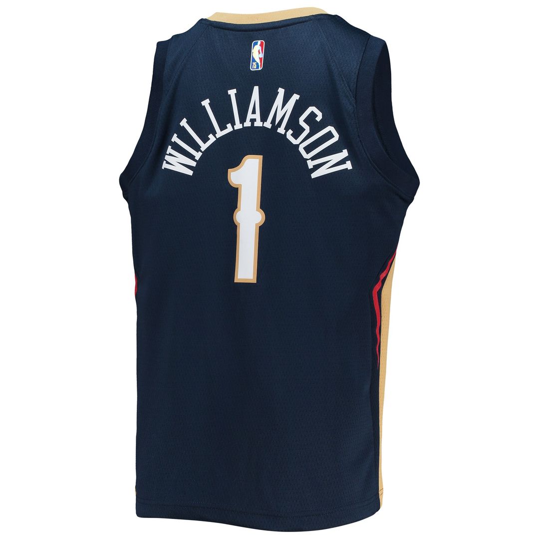 New Orleans Pelicans Zion Williamson Nike Youth 2021/22 Diamond Swingman Jersey - Icon Edition - Navy