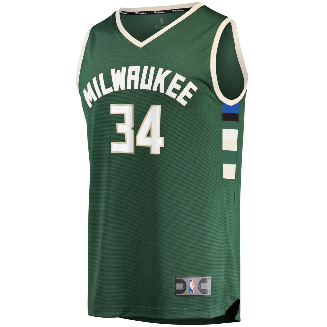 Milwaukee Bucks Giannis Antetokounmpo Fanatics Big & Tall Fast Break Player Jersey - Hunter Green - Icon Edition