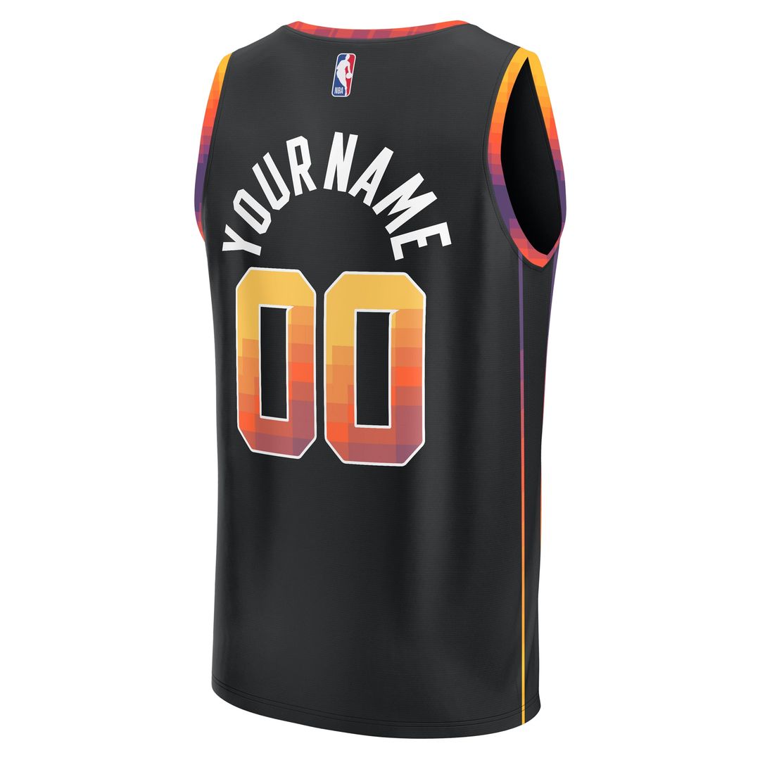 Phoenix Suns Fanatics Fast Break Custom Replica Jersey - Black - Statement Edition