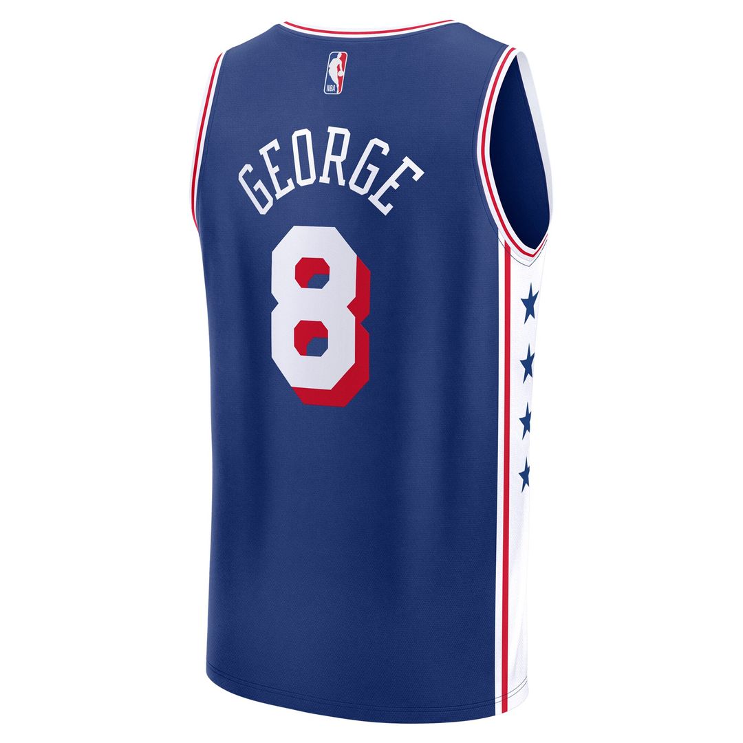 Philadelphia 76ers Paul George Fanatics Youth Fast Break Replica Player Jersey - Icon Edition - Royal
