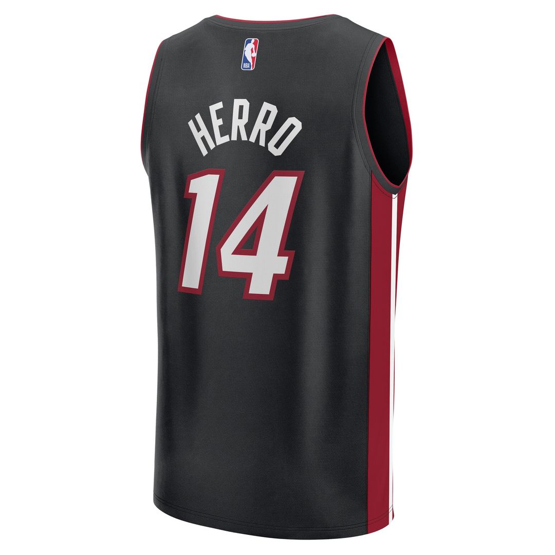 Miami Heat Tyler Herro Fanatics Youth Fast Break Replica Player Jersey - Black - Icon Edition