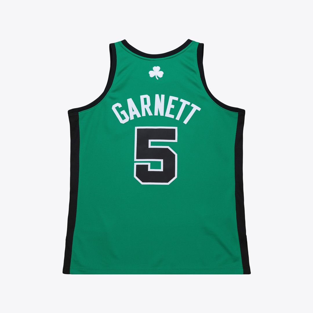 Boston Celtics Kevin Garnett Mitchell & Ness 2007 - 08 Hardwood Classics Authentic Jersey - Kelly Green