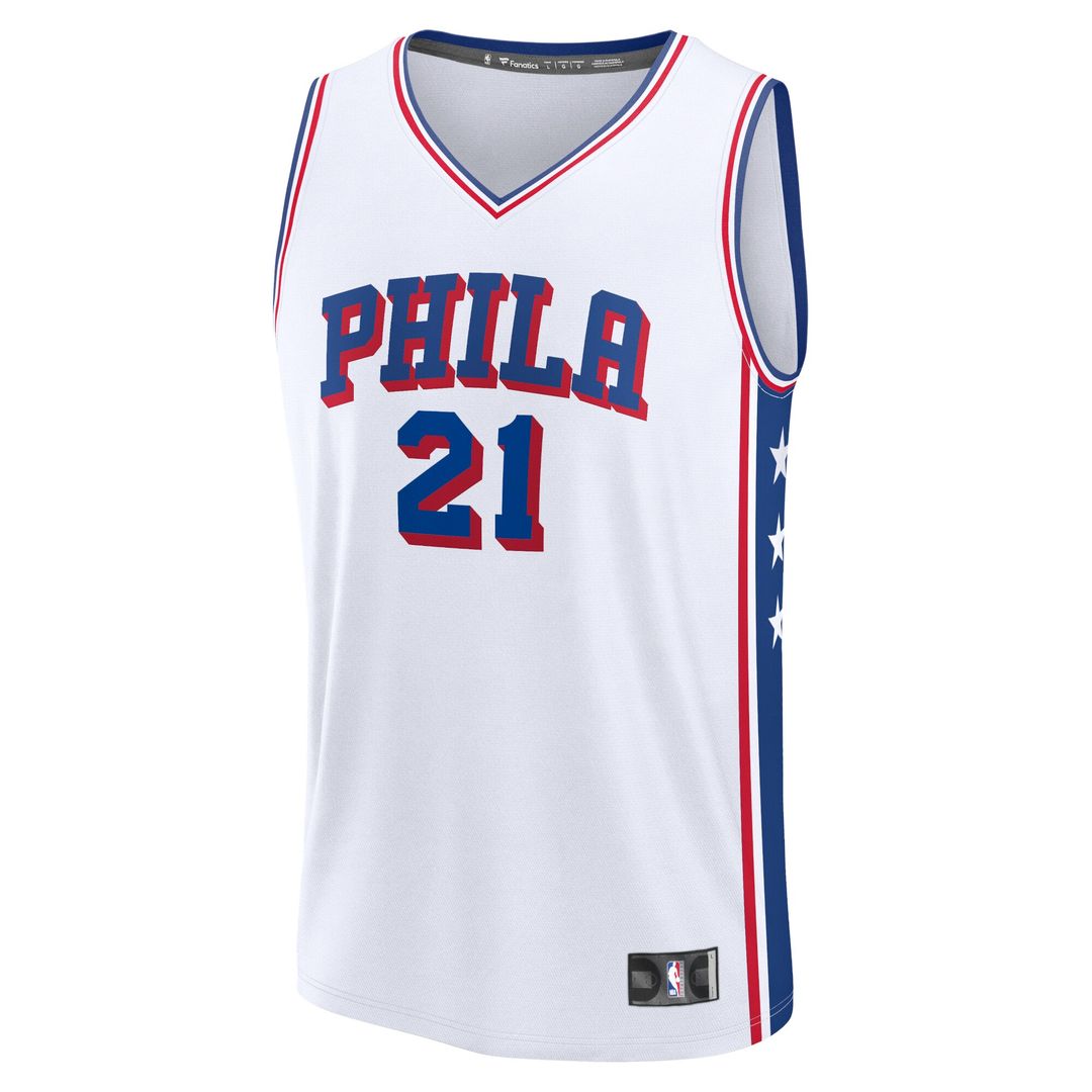 Philadelphia 76ers Joel Embiid Fanatics Fast Break Replica Player Jersey - Association Edition - White