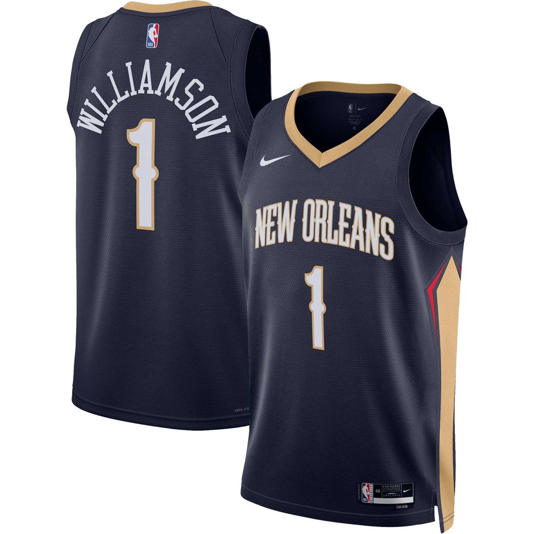 New Orleans Pelicans Zion Williamson Nike Unisex Swingman Jersey - Icon Edition - Navy