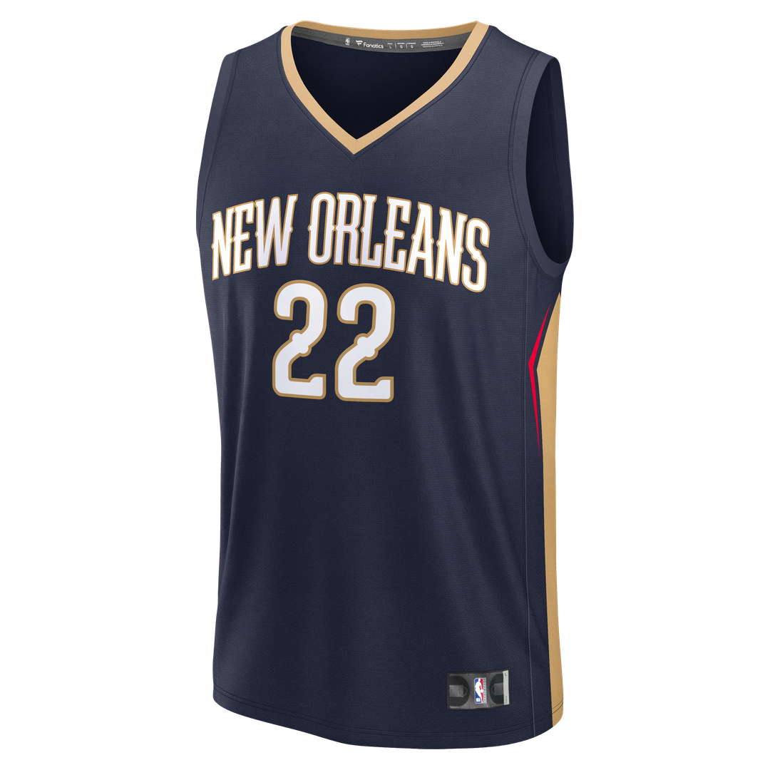 New Orleans Pelicans Derik Queen Fanatics Fast Break Replica Jersey - Icon Edition - Navy