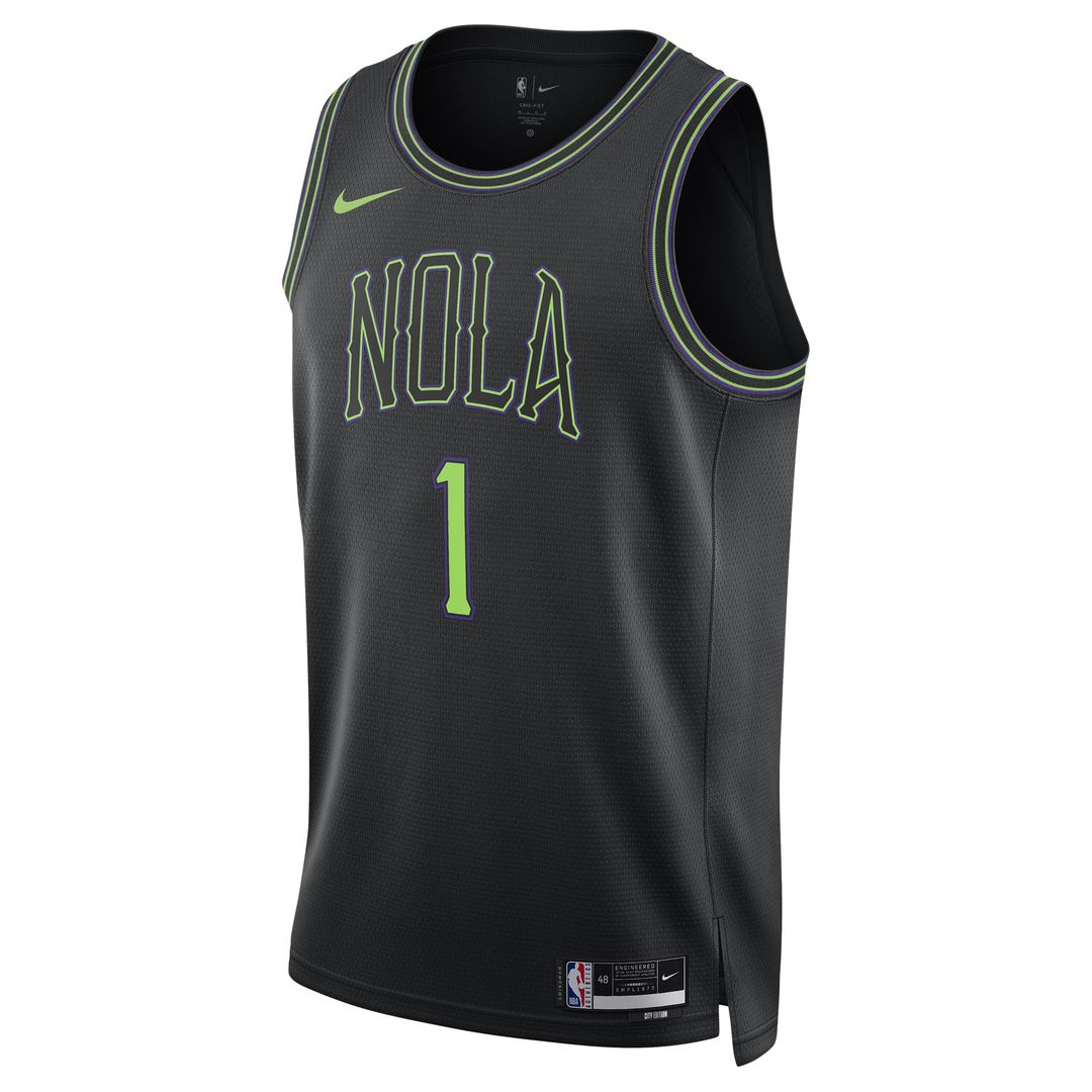 New Orleans Pelicans Zion Williamson Nike Unisex 2025/26 Swingman Jersey - Black - City Edition