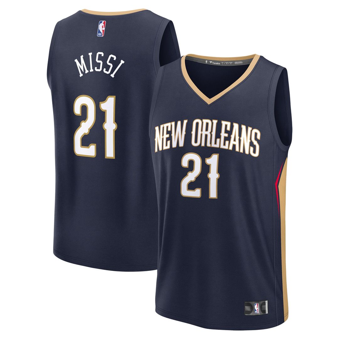 New Orleans Pelicans Yves Missi Fanatics 2024 NBA Draft Fast Break Player Jersey - Icon Edition - Navy