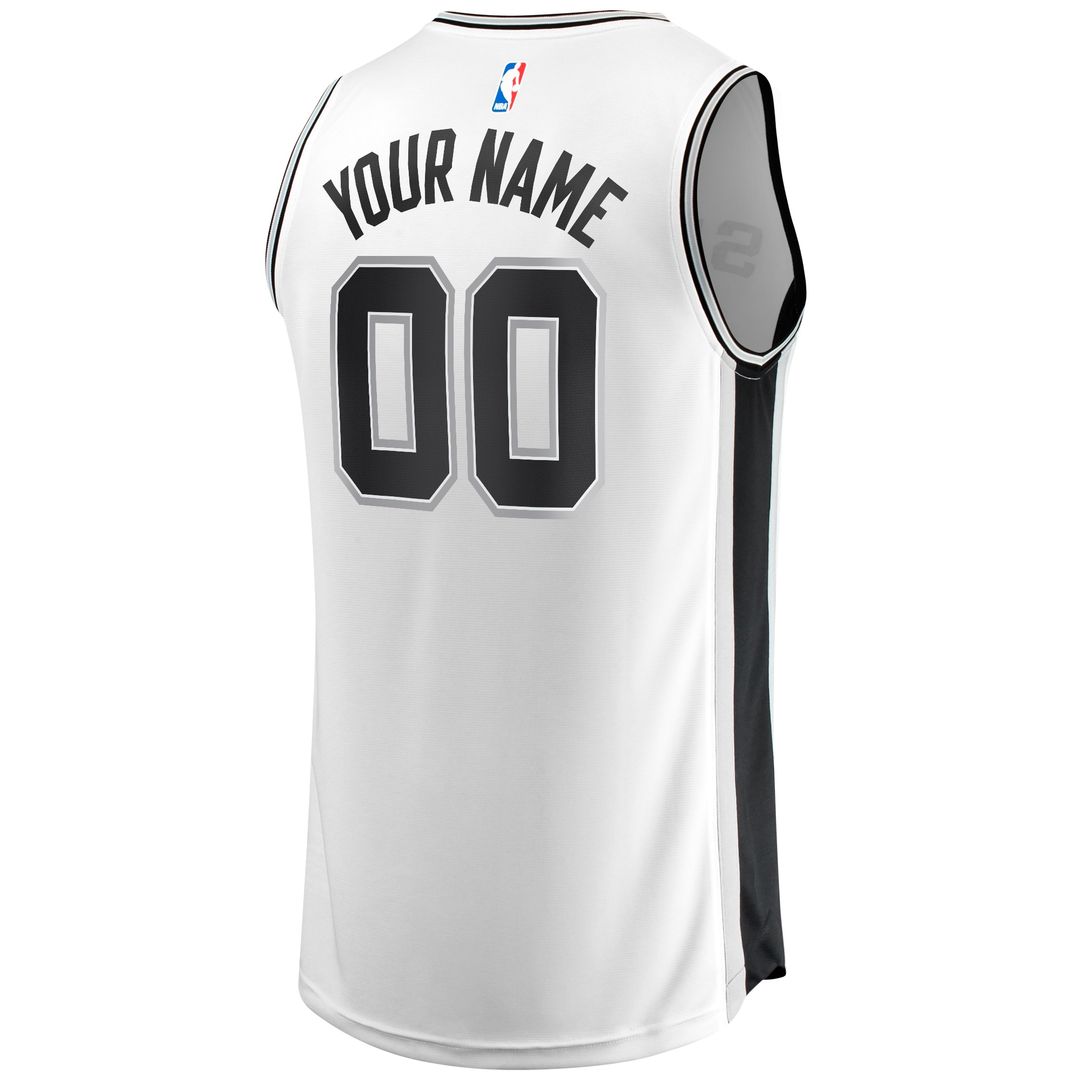 San Antonio Spurs Fanatics Youth Fast Break Replica Custom Jersey - Association Edition - White
