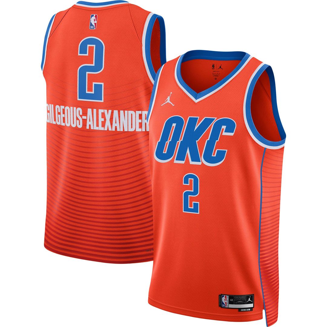 Oklahoma City Thunder Shai Gilgeous - Alexander Jordan Brand Unisex Swingman Jersey - Statement Edition - Orange