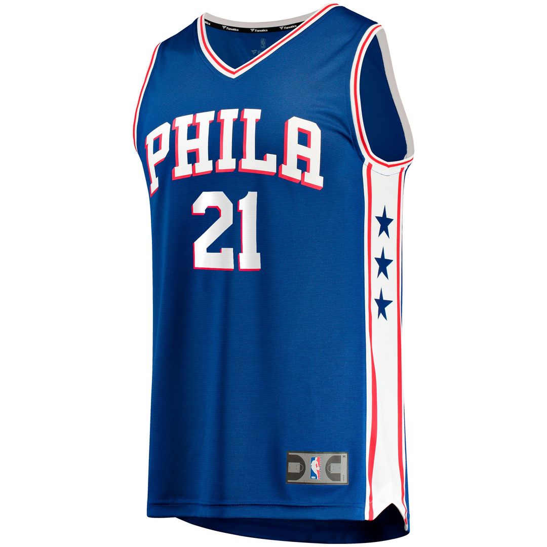 Philadelphia 76ers Joel Embiid Fanatics Big & Tall Fast Break Player Jersey - Royal - Icon Edition