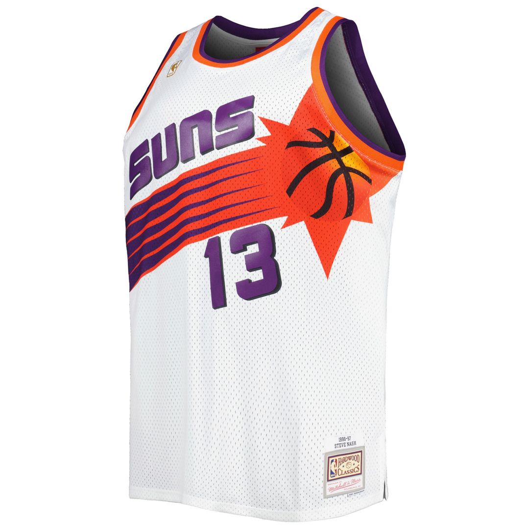 Phoenix Suns Steve Nash Mitchell & Ness Big & Tall Hardwood Classics 1996/97 Swingman Jersey - White