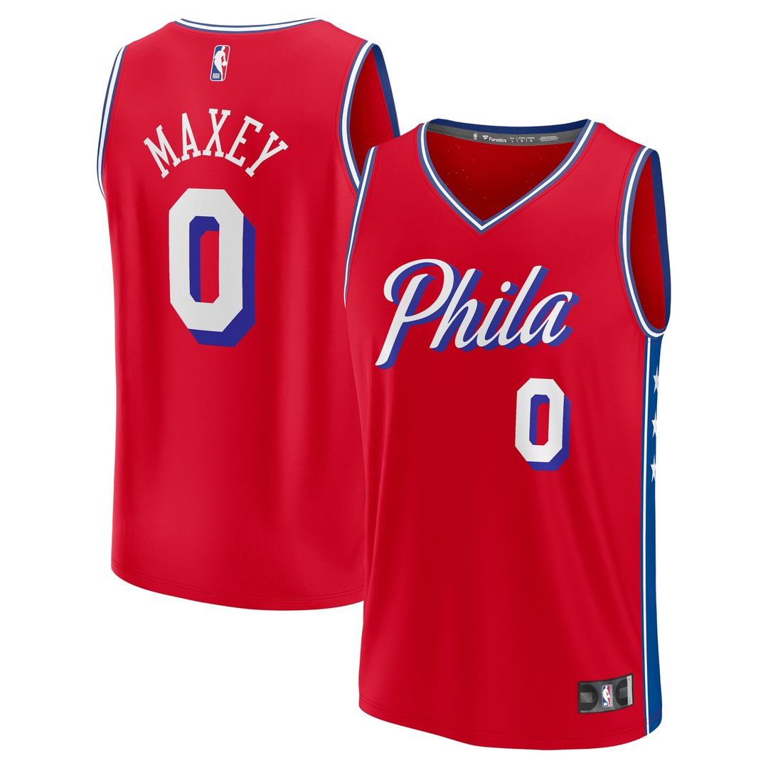 Philadelphia 76ers Tyrese Maxey Fanatics Youth Fast Break Player Jersey - Statement Edition - Red