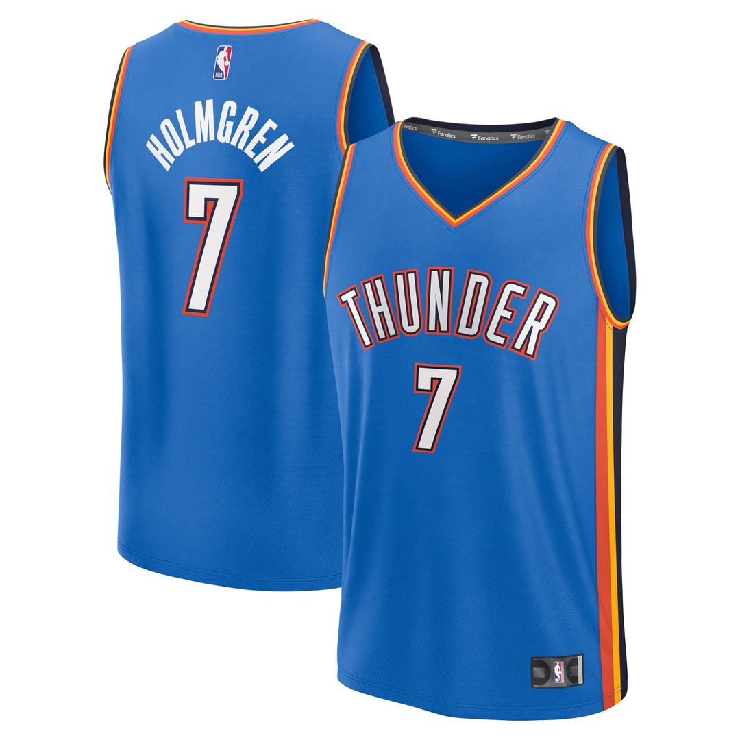 Oklahoma City Thunder Chet Holmgren Fanatics Fast Break Replica Player Jersey - Icon Edition - Blue