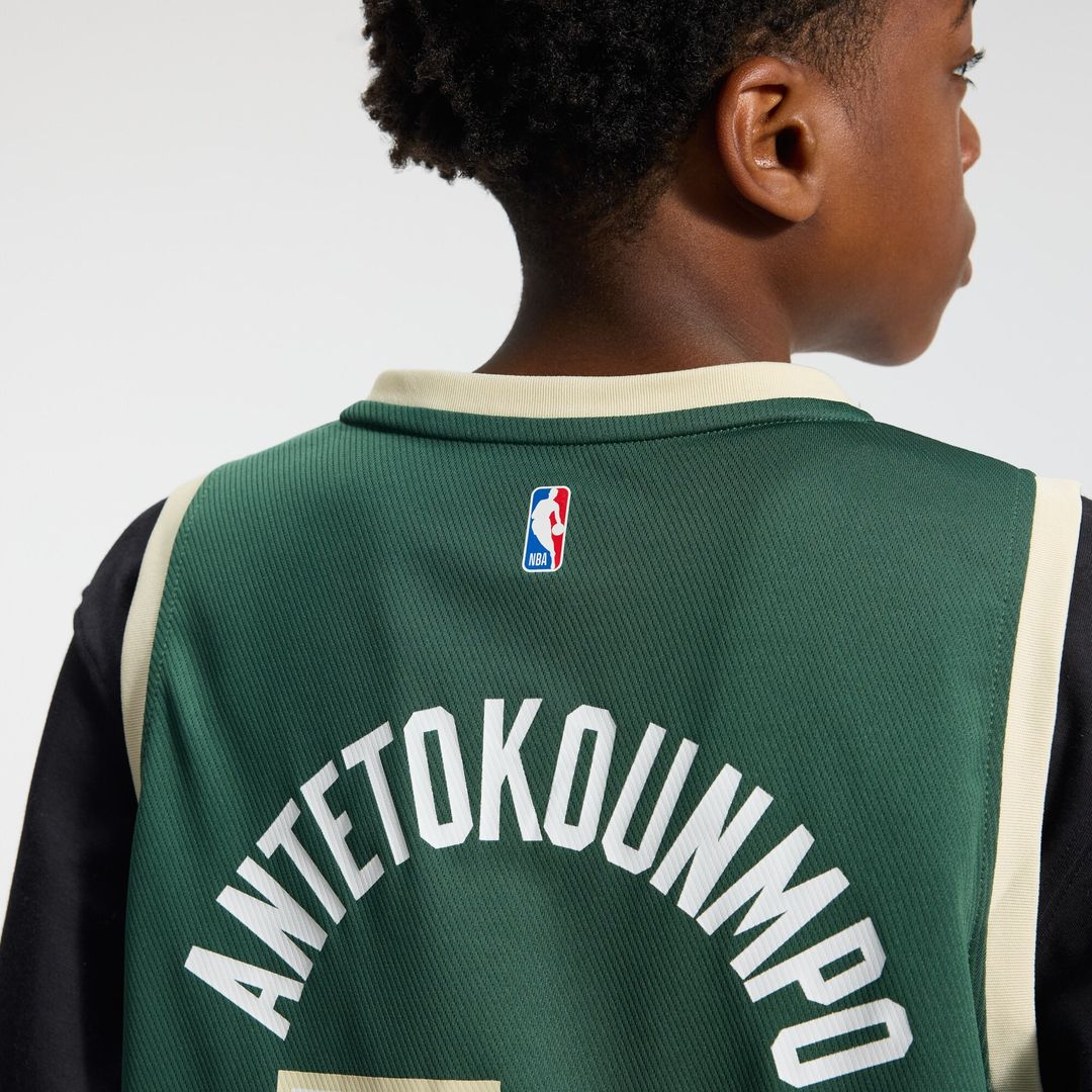 Milwaukee Bucks Giannis Antetokounmpo Fanatics Youth Fast Break Replica Player Jersey - Icon Edition - Hunter Green