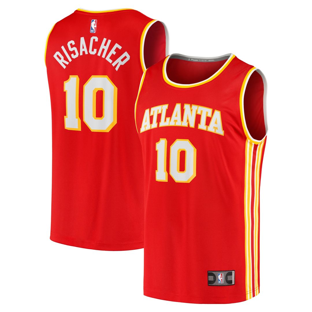 Atlanta Hawks Zaccharie Risacher Fanatics 2024 NBA Draft Fast Break Player Jersey - Icon Edition - Red
