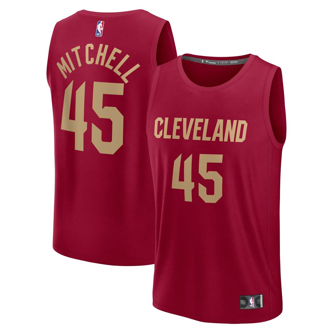 Cleveland Cavaliers Donovan Mitchell Fanatics Youth Fast Break Player Jersey - Icon Edition - Wine