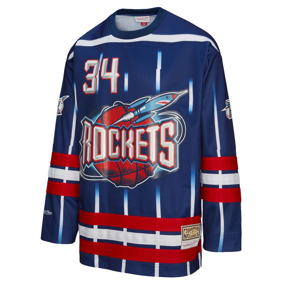 Houston Rockets Hakeem Olajuwon Mitchell & Ness Unisex Maxxed Out Fashion Hockey Jersey - Navy