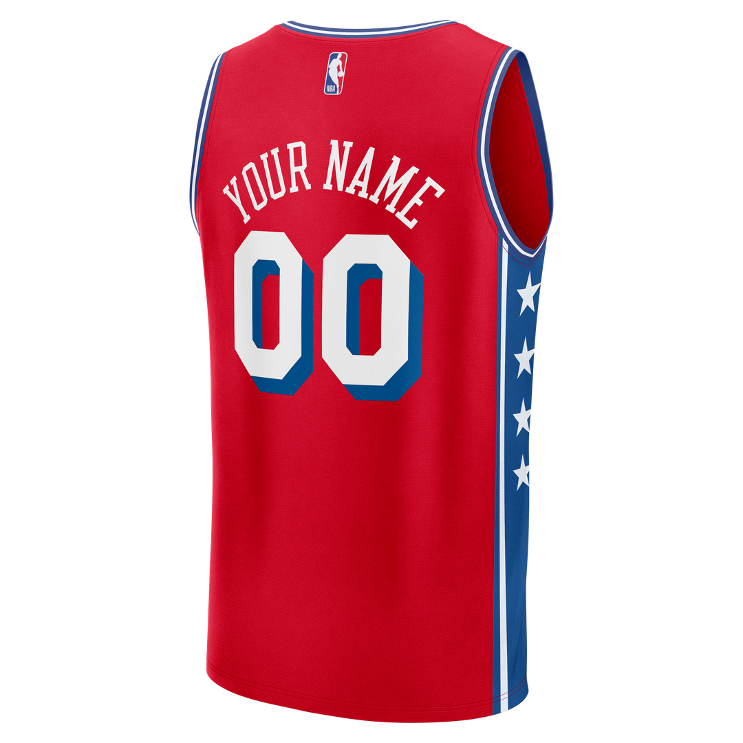 Philadelphia 76ers Fanatics Fast Break Custom Jersey - Icon Edition - Red