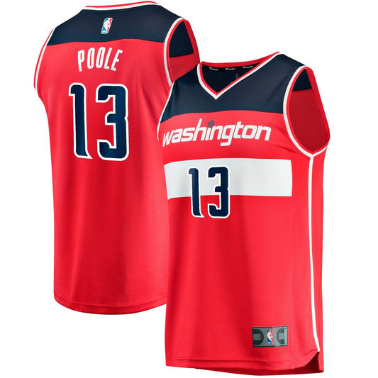 Washington Wizards Jordan Poole Fanatics Fast Break Player Jersey - Icon Edition - Red