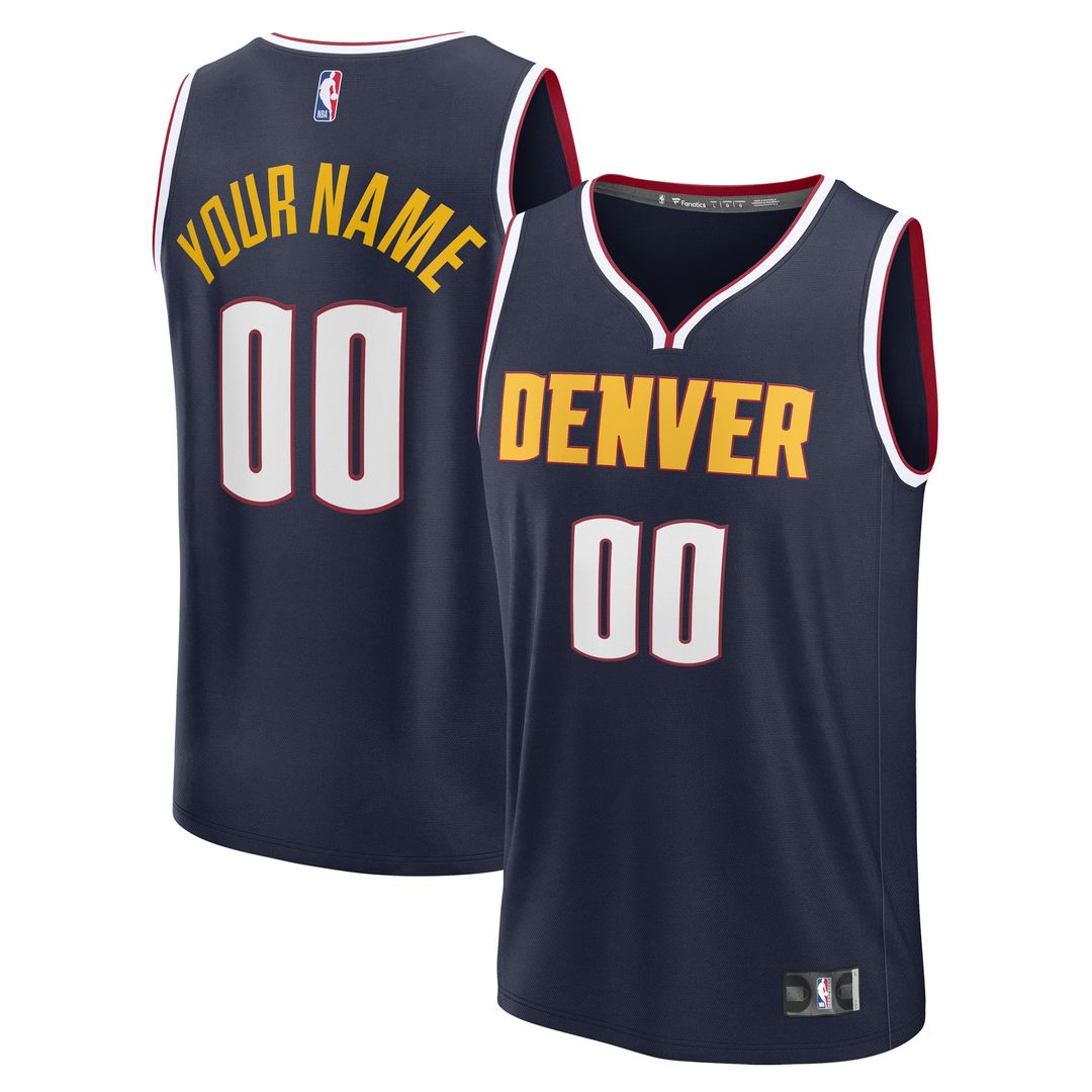 Denver Nuggets Fanatics Fast Break Custom Jersey - Icon Edition - Navy