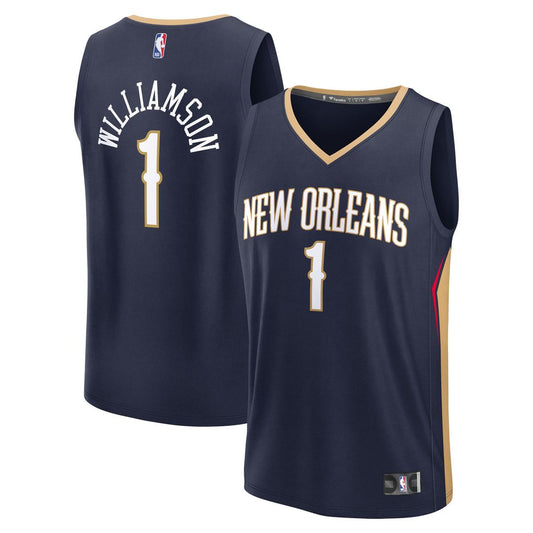 New Orleans Pelicans Zion Williamson Fanatics Fast Break Replica Player Jersey - Icon Edition - Navy