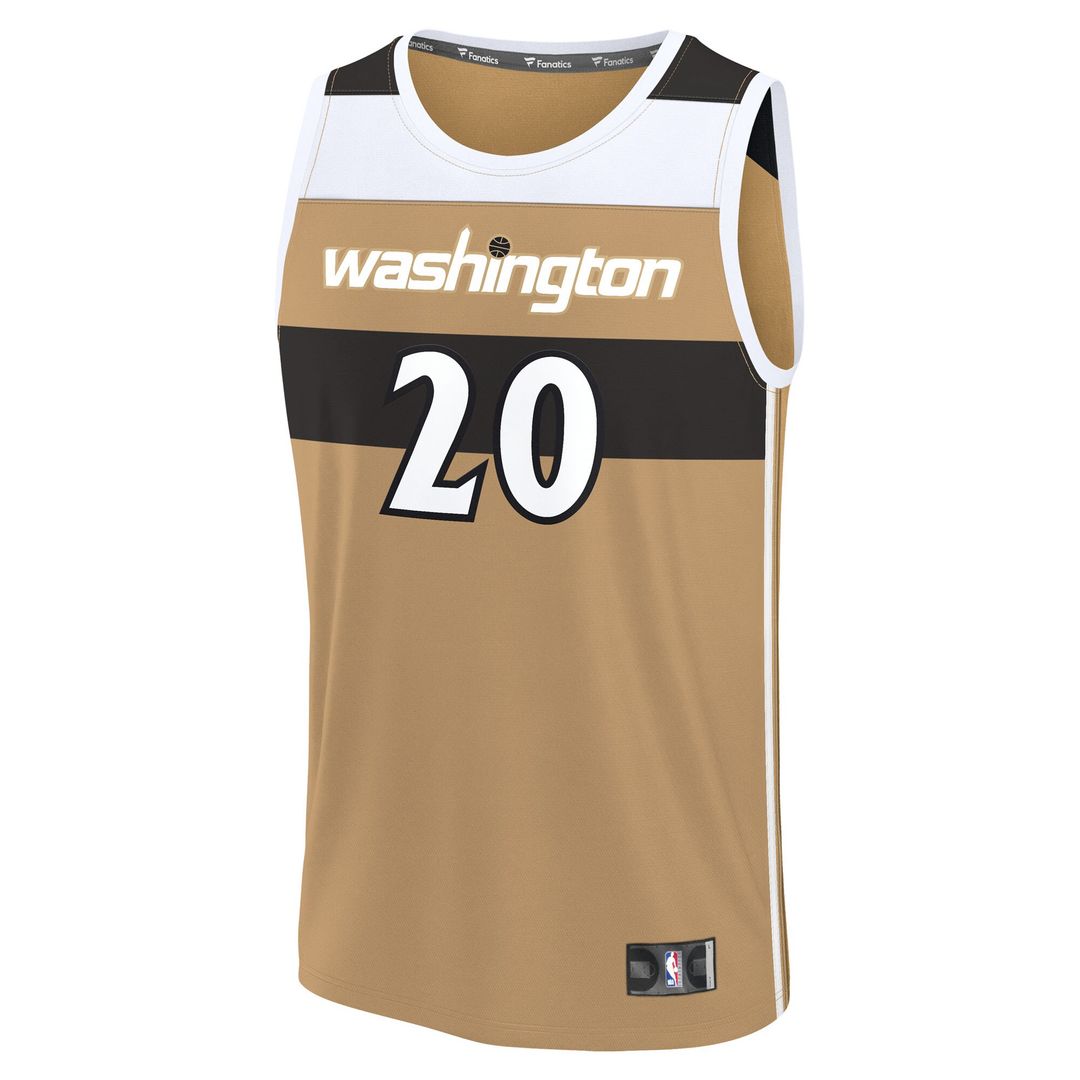 Washington Wizards Alex Sarr Fanatics 2025/26 City Edition Fast Break Jersey - Gold