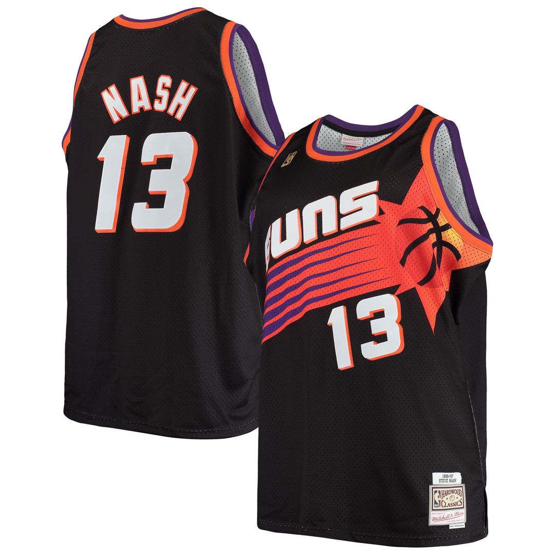 Phoenix Suns Steve Nash Mitchell & Ness 1996/97 Big & Tall Hardwood Classics Swingman Jersey - Black