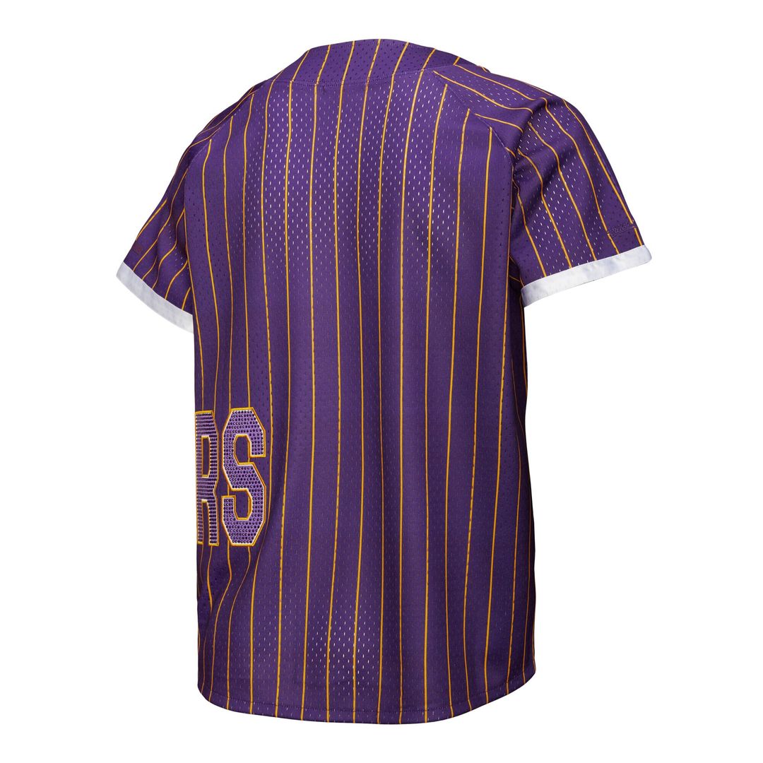Los Angeles Lakers Mitchell & Ness x DANNIJO Women's Fashion Baseball Jersey - Purple
