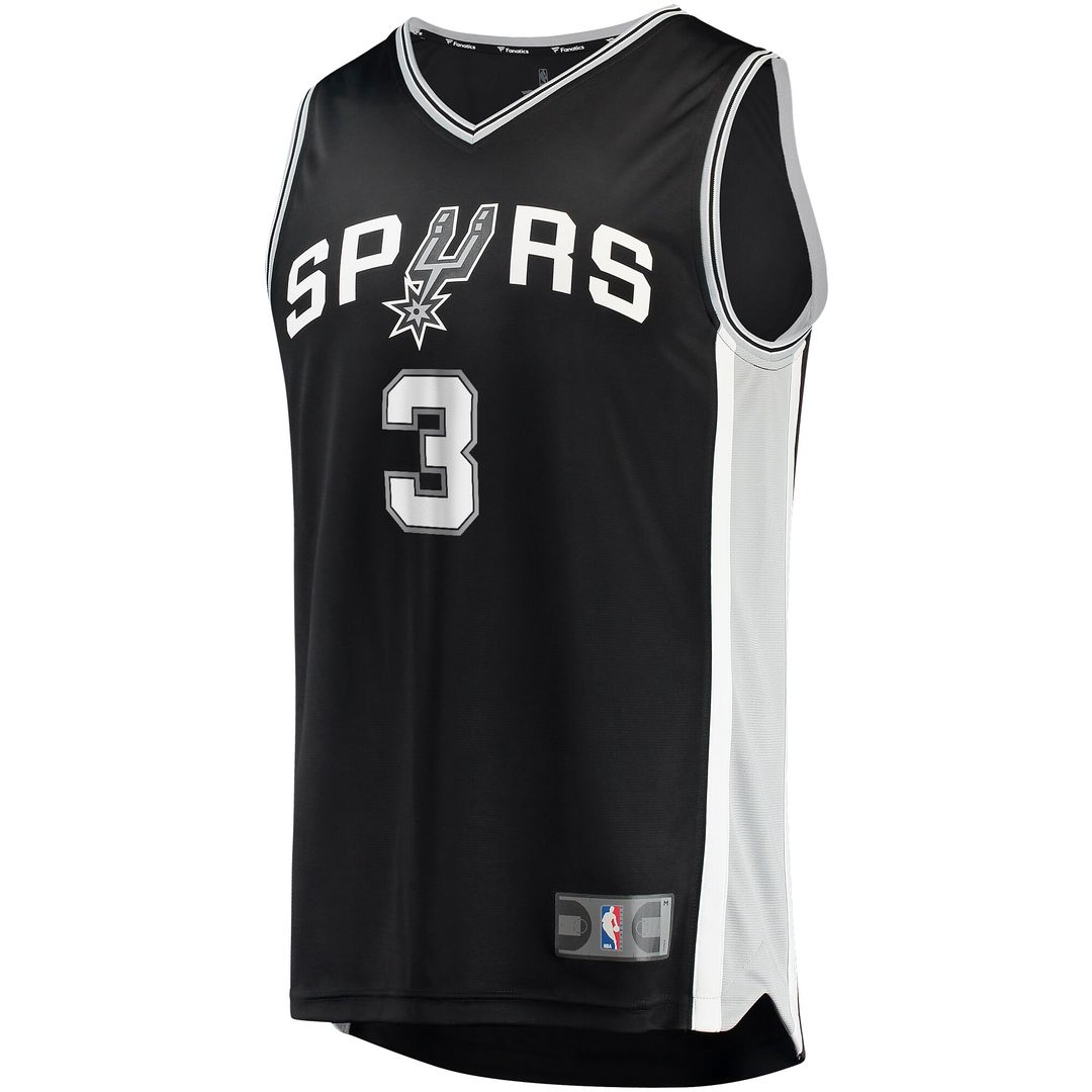San Antonio Spurs Keldon Johnson Fanatics Fast Break Replica Jersey Black - Icon Edition