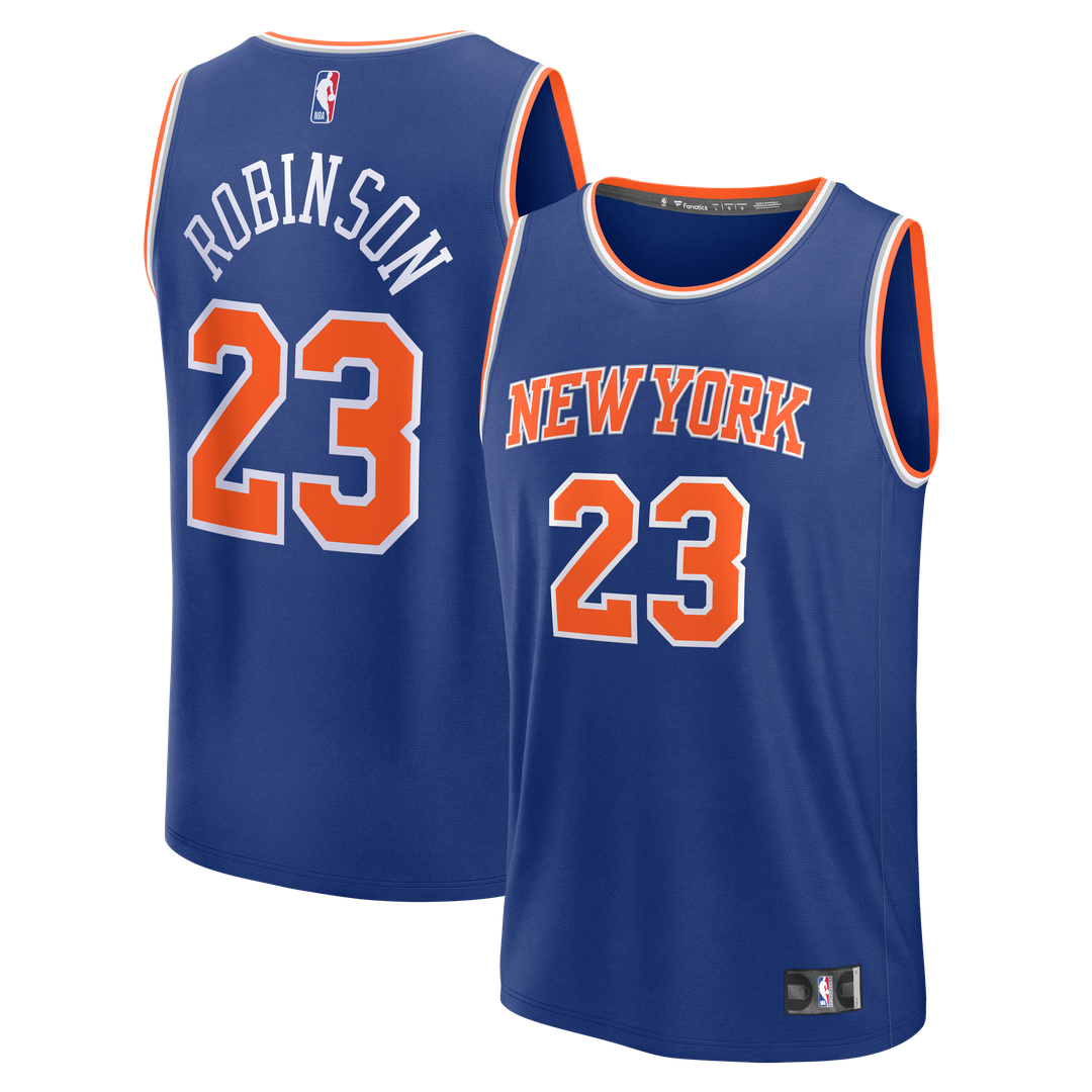 New York Knicks Mitchell Robinson Fanatics Youth Fast Break Replica Jersey - Blue - Icon Edition