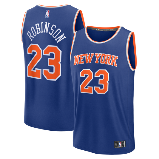 New York Knicks Mitchell Robinson Fanatics Youth Fast Break Replica Jersey - Blue - Icon Edition