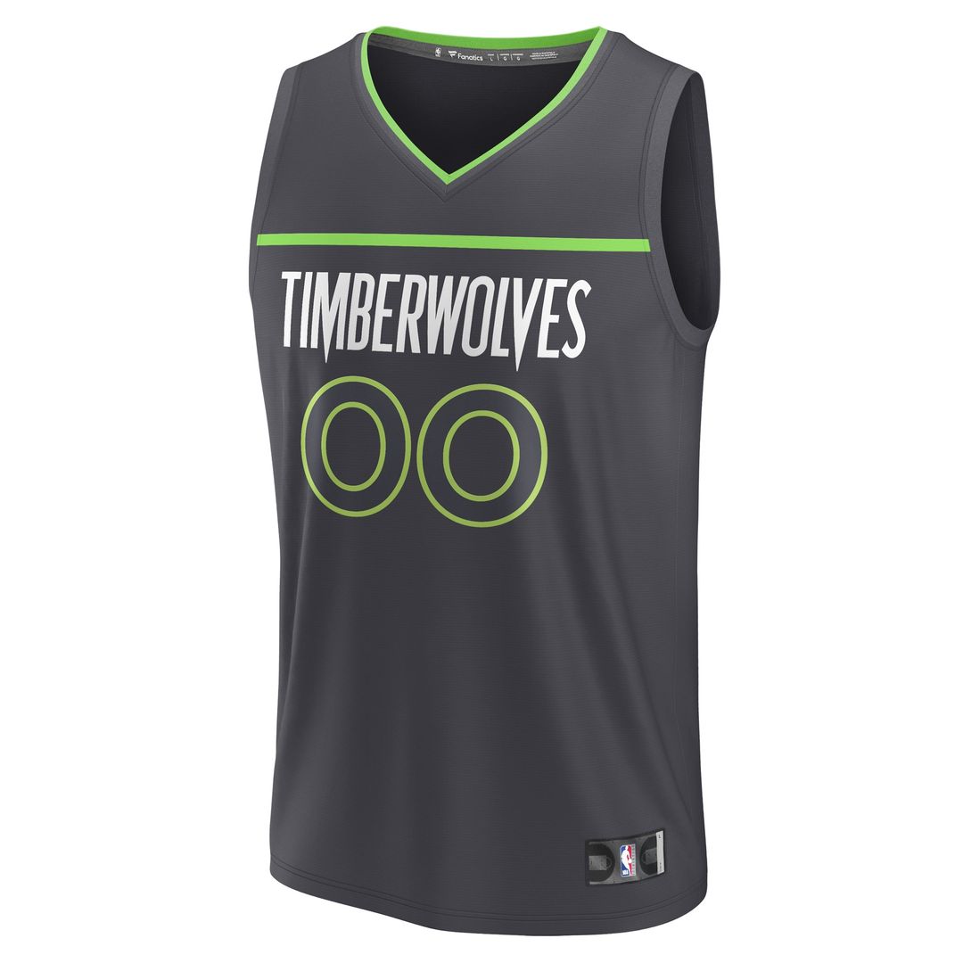 Minnesota Timberwolves Fanatics Youth Custom Fast Break Jersey - Statement Edition - Black