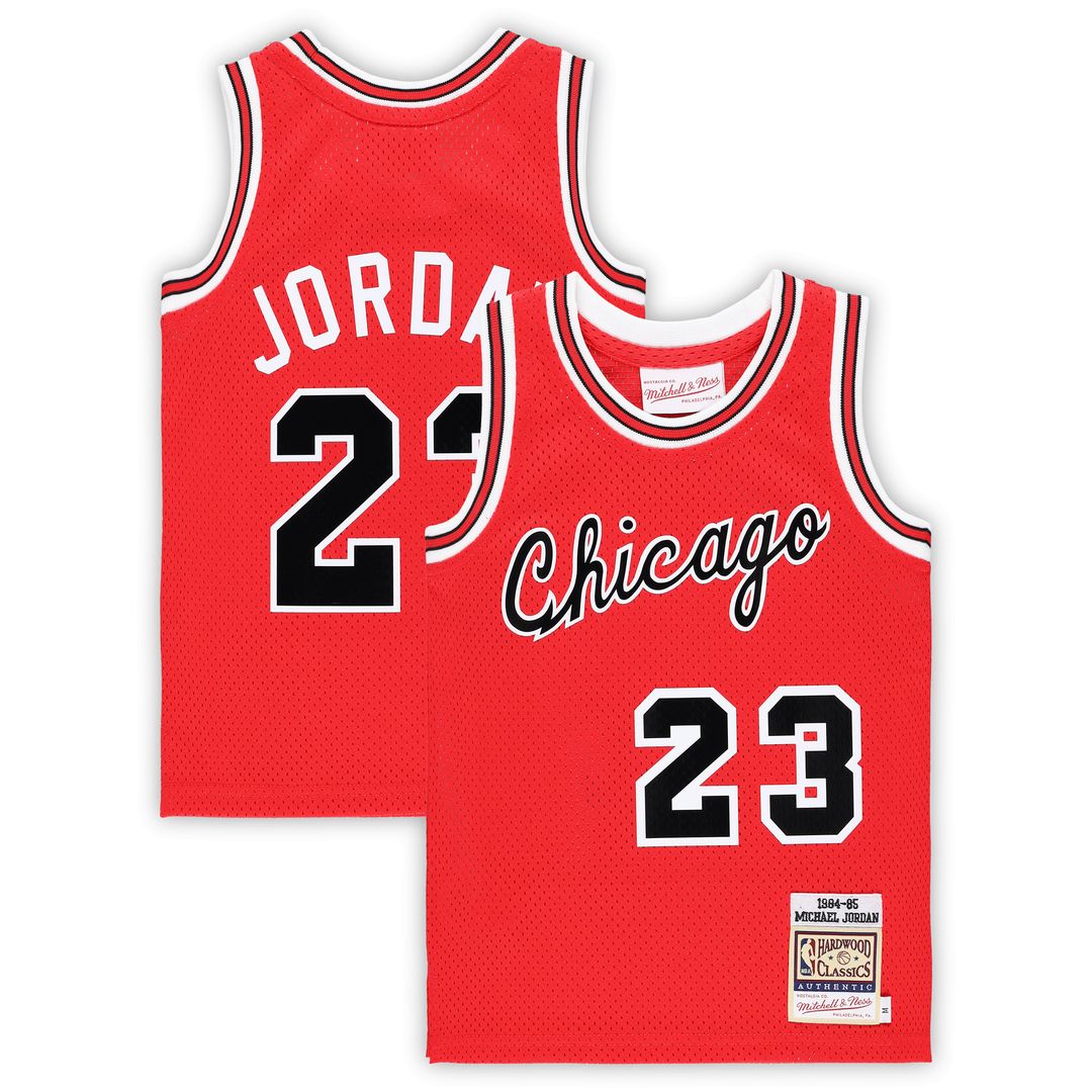 Chicago Bulls Michael Jordan Mitchell & Ness Preschool Hardwood Classics 1984/85 Authentic Swingman Jersey - Red