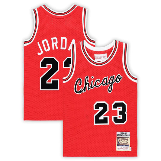 Chicago Bulls Michael Jordan Mitchell & Ness Preschool Hardwood Classics 1984/85 Authentic Swingman Jersey - Red