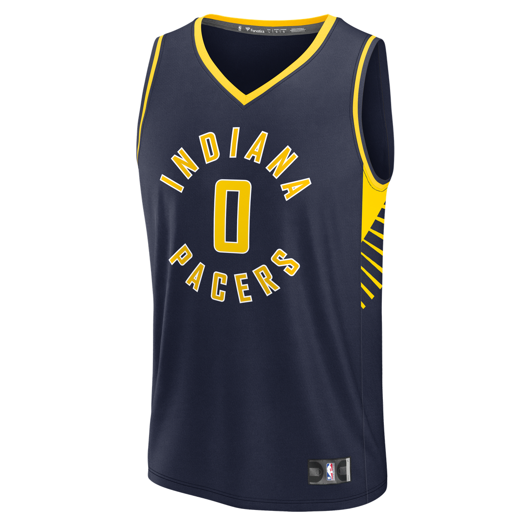 Indiana Pacers Tyrese Haliburton Fanatics Fast Break Replica Jersey - Navy - Icon Edition