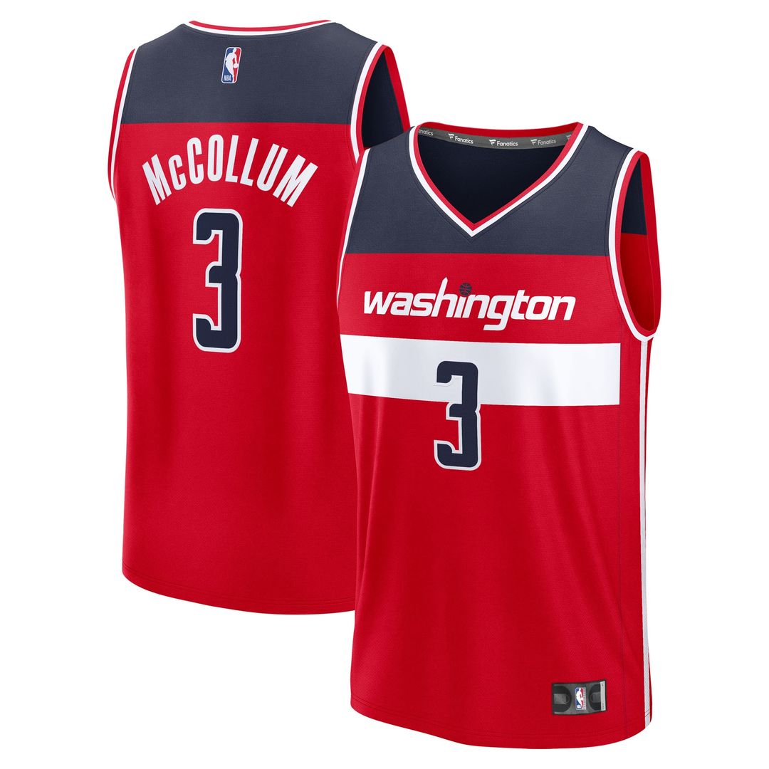 Washington Wizards CJ McCollum Fanatics Fast Break Replica Player Jersey - Icon Edition - Red