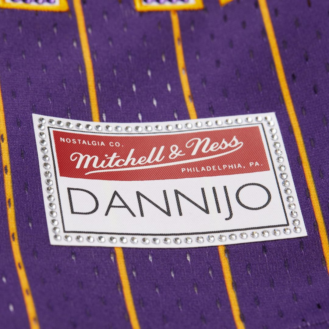 Los Angeles Lakers Mitchell & Ness x DANNIJO Women's Fashion Baseball Jersey - Purple