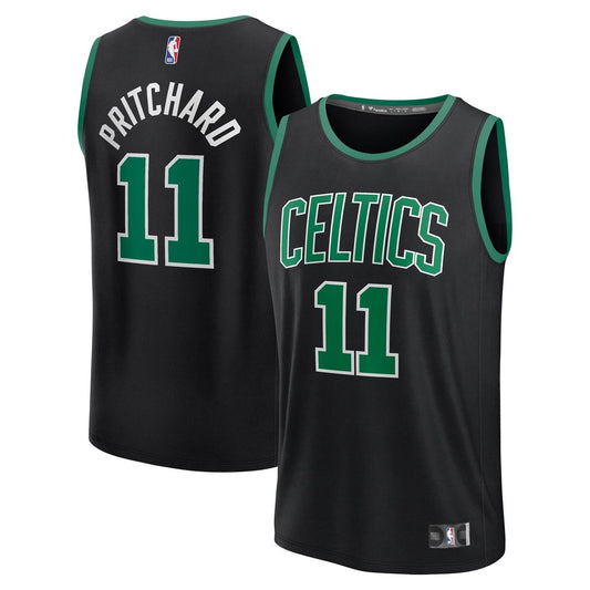 Boston Celtics Payton Pritchard Fanatics Fast Break Replica Player Jersey - Statement Edition - Black