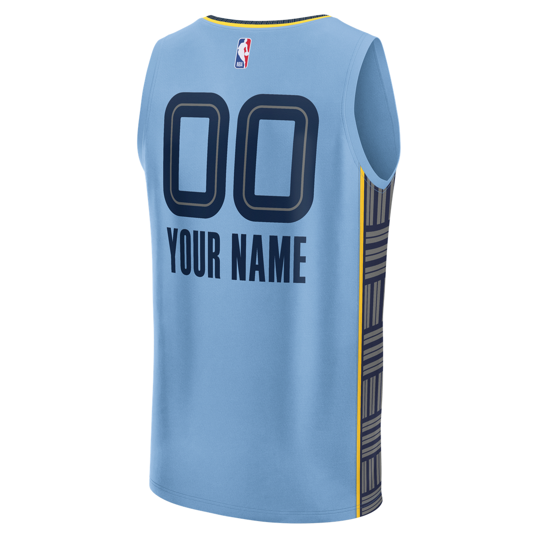Memphis Grizzlies Fanatics Youth Fast Break Custom Jersey - Icon Edition - Navy
