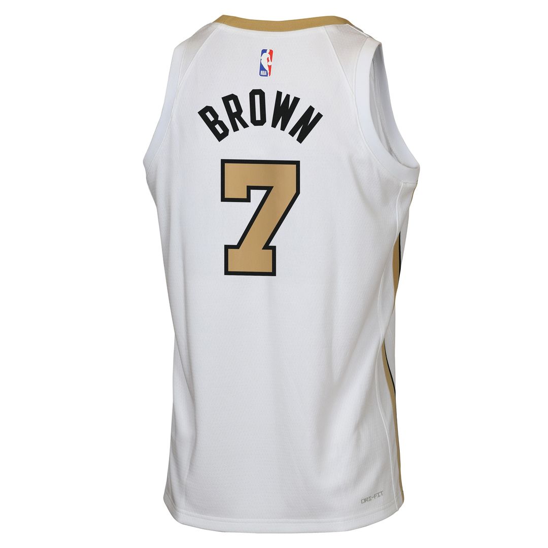 Boston Celtics Jaylen Brown Nike Youth 2025/26 City Edition Swingman Jersey - White