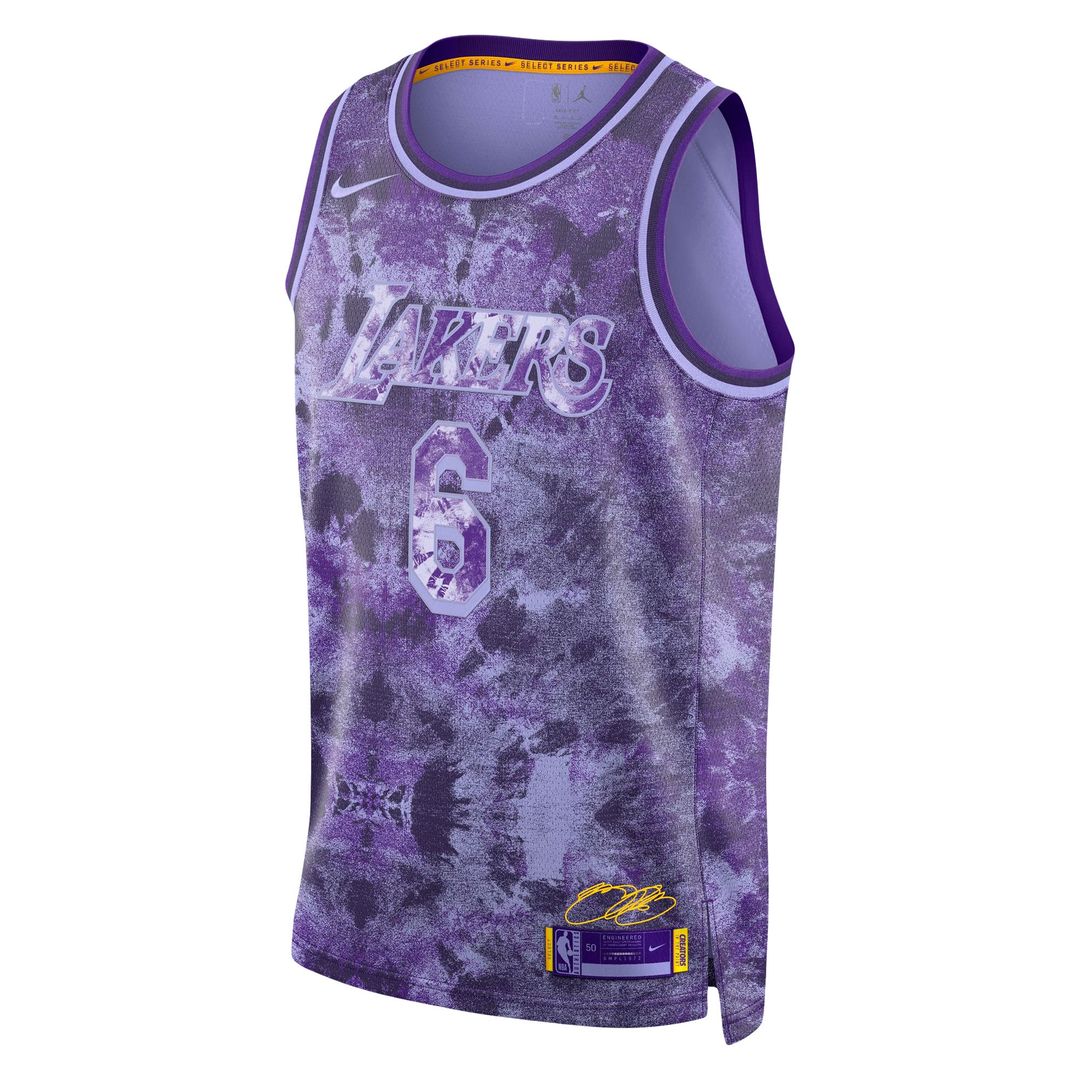 Los Angeles Lakers LeBron James Nike Unisex Select Series Swingman Jersey - Purple
