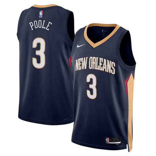 New Orleans Pelicans Jordan Poole Nike Unisex Swingman Jersey - Navy - Icon Edition