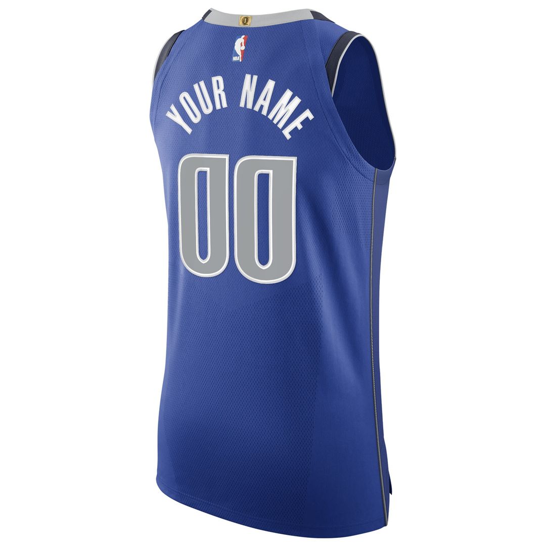 Dallas Mavericks Nike 2020/21 Authentic Custom Jersey Royal - Icon Edition